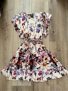 Cute Multi Floral Mini Dress